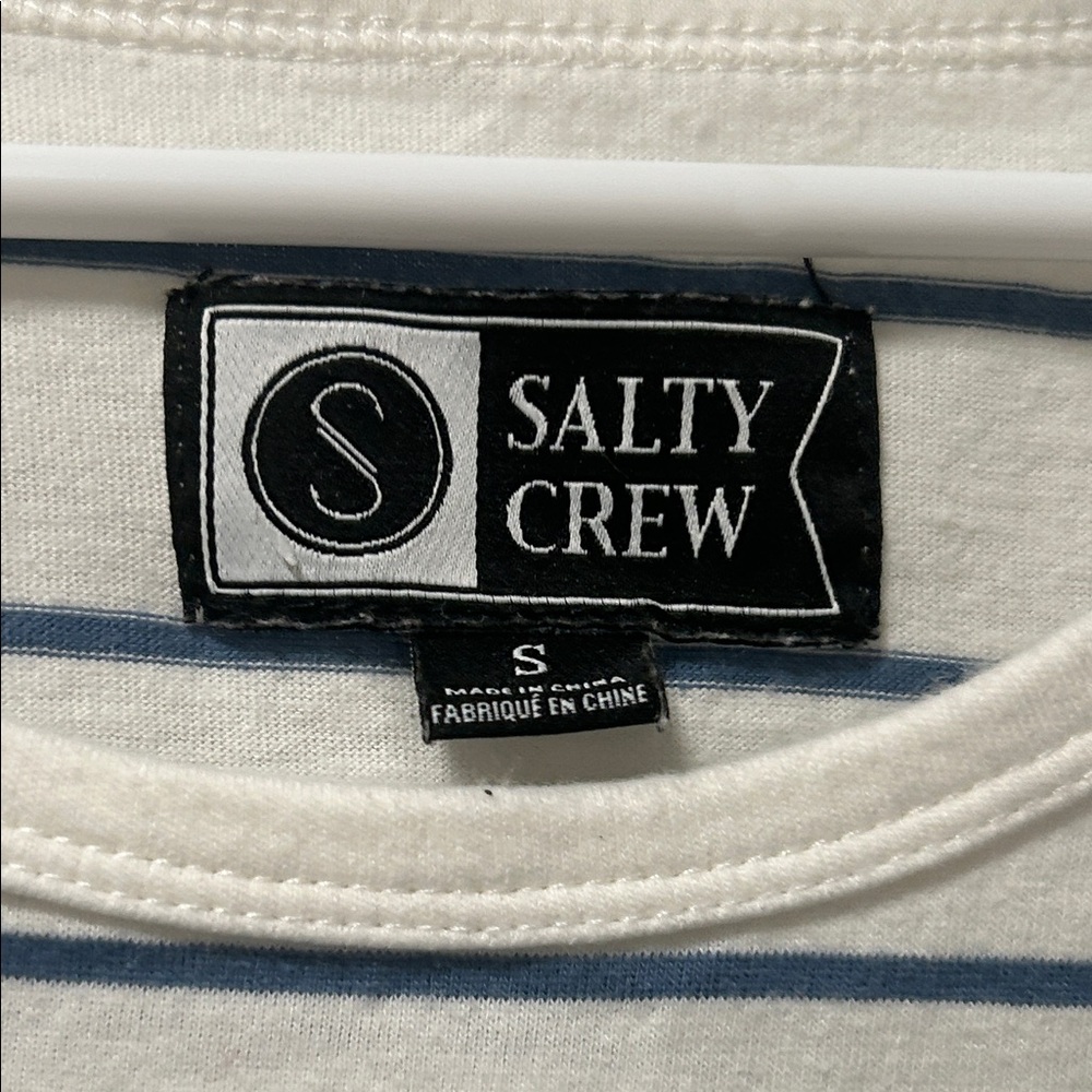 Salty Crew Men's Striped Tank Top - White and Navy - Picture 9 of 12